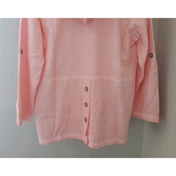 New Focus Casual Life Waffle Textured Hooded Jacket - Picture 9 of 10